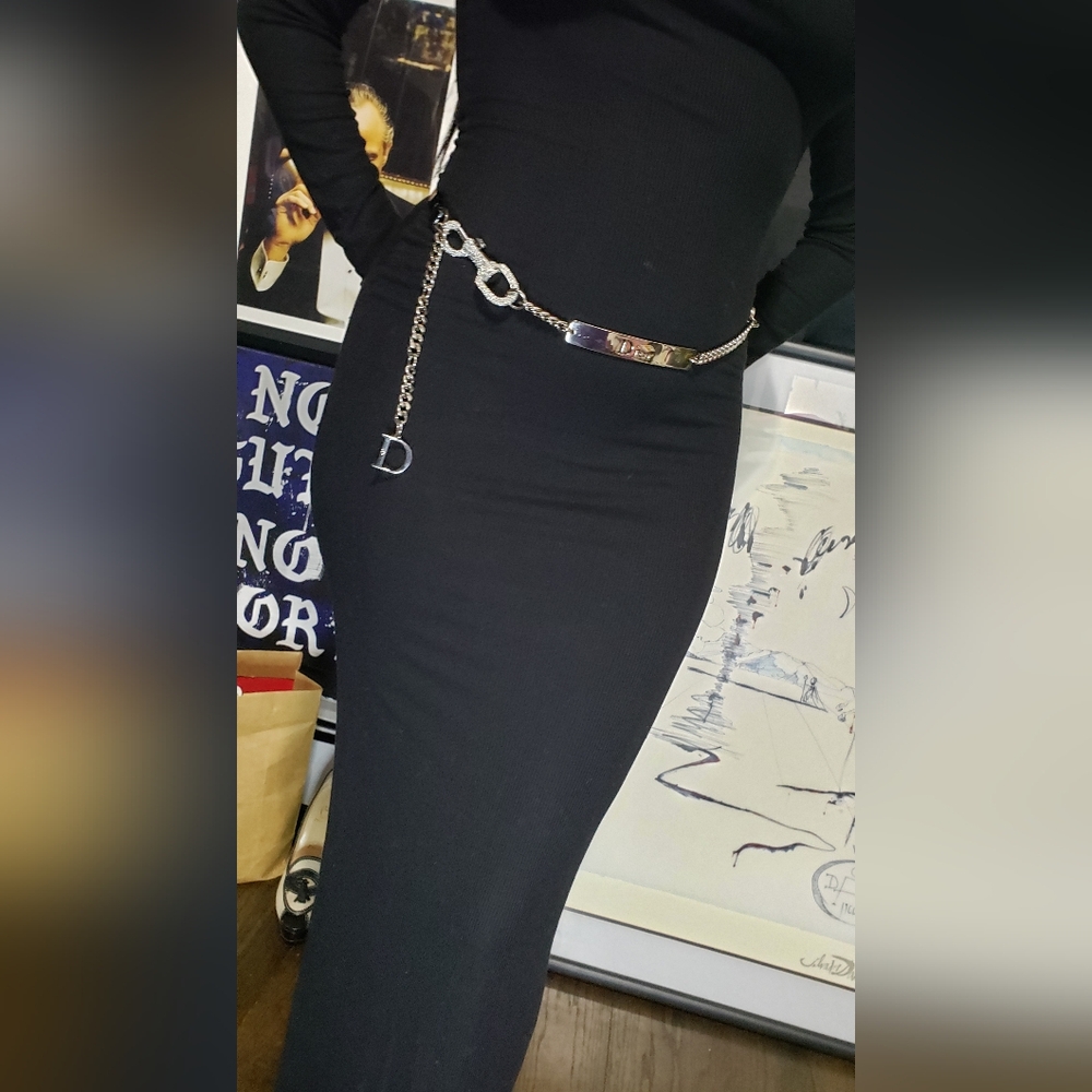 Christian Dior by Galliano Hardcore Mousqueton Chain Belt Noir 85 w/ Box (2004) - Picture 14 of 17